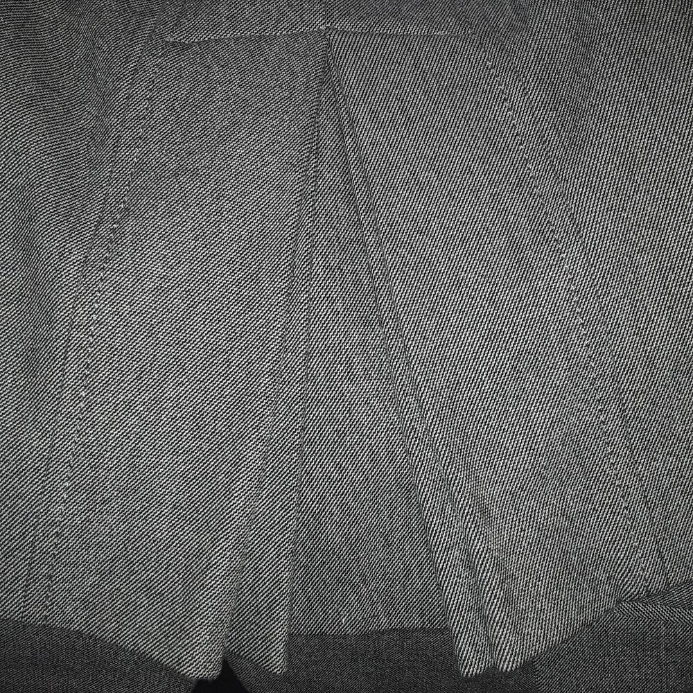 Vintage Express SZ 8 Silver Gray Birdseye Print Blazer Skirt & Jacket Suit Set - Picture 11 of 12